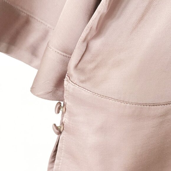 Anthropologie Slky V-Neck Boxy Blouse - Pink XXS - Picture 6 of 7